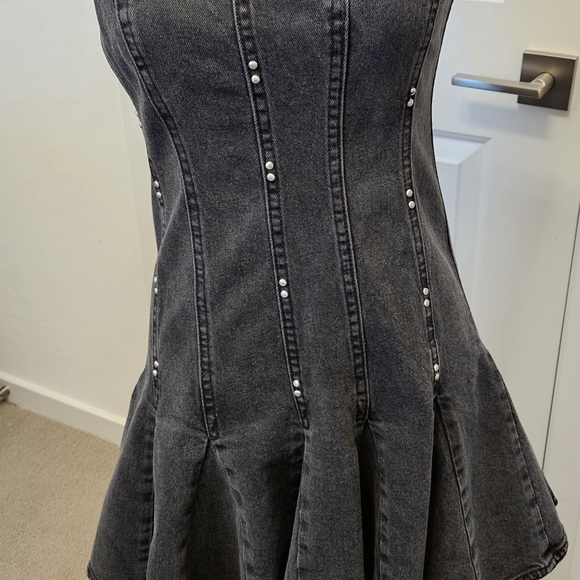 Wild Fable Black Denim Backless Dress, size S - Picture 14 of 14